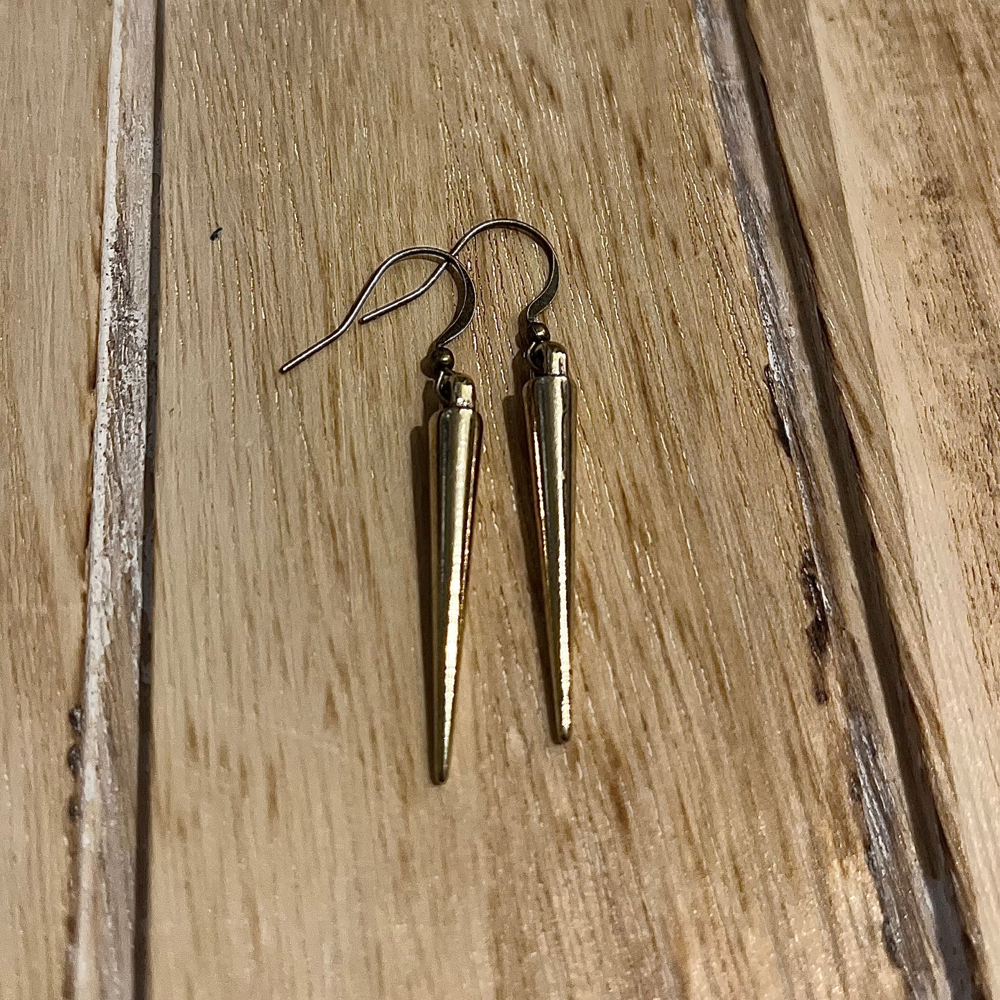 golden icicle earrings